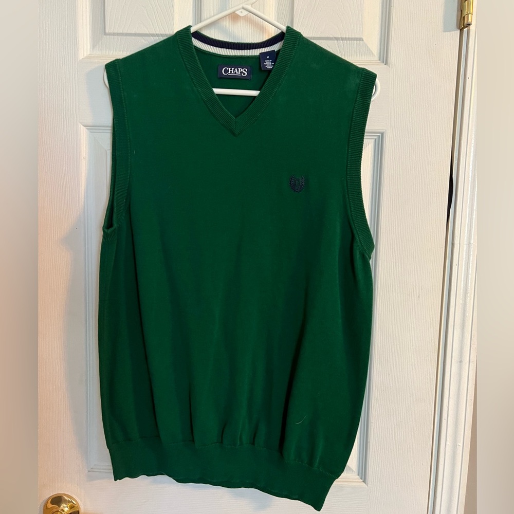 Chaps green sweater vest